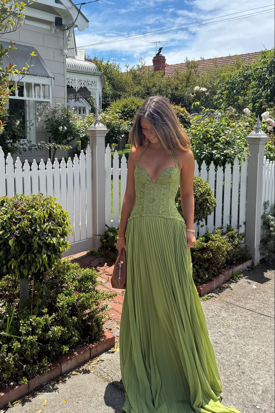 Genevieve | Women's Lace Corset Maxi Wedding Guest Dress