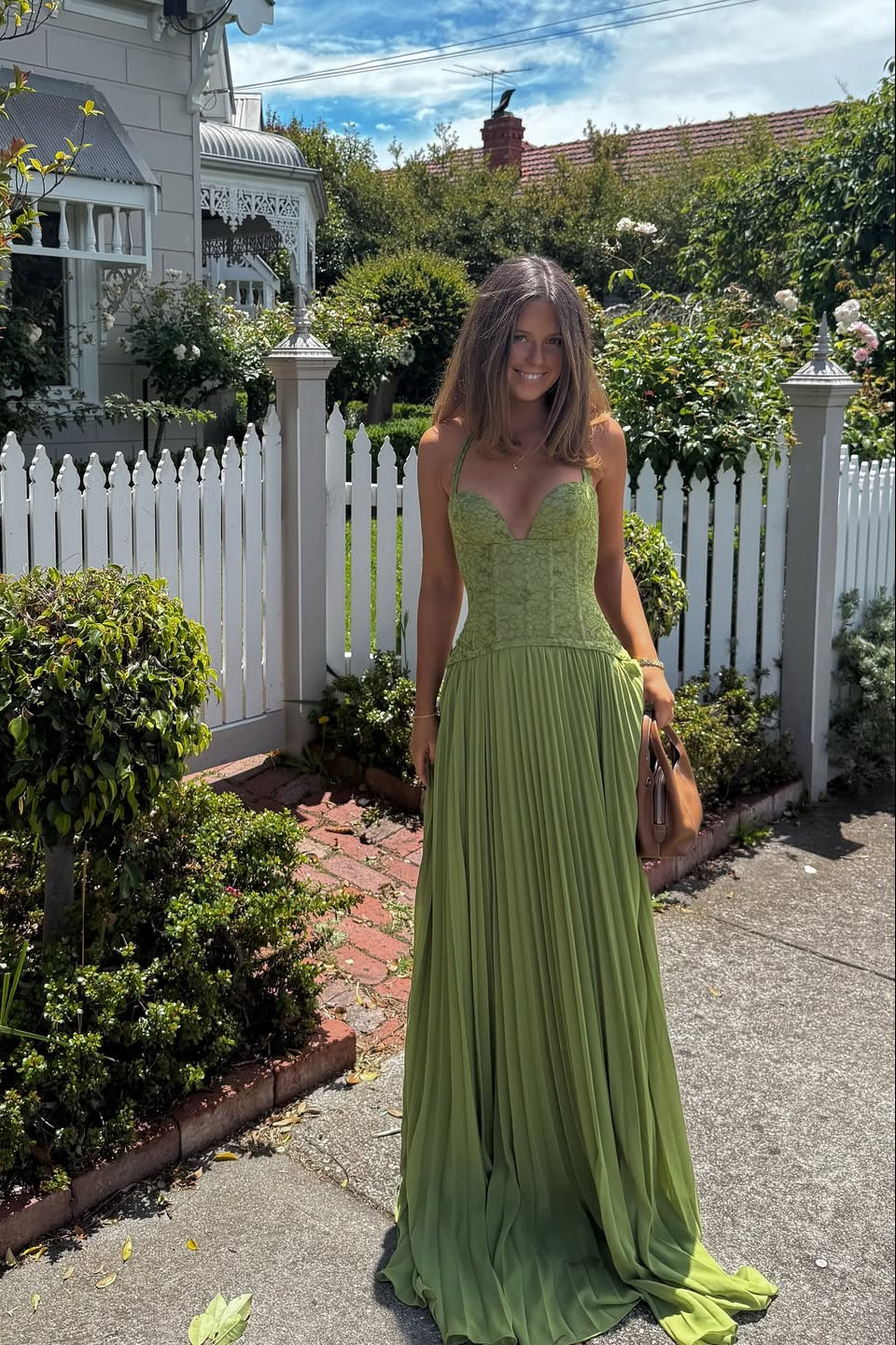 Genevieve | Women's Lace Corset Maxi Wedding Guest Dress