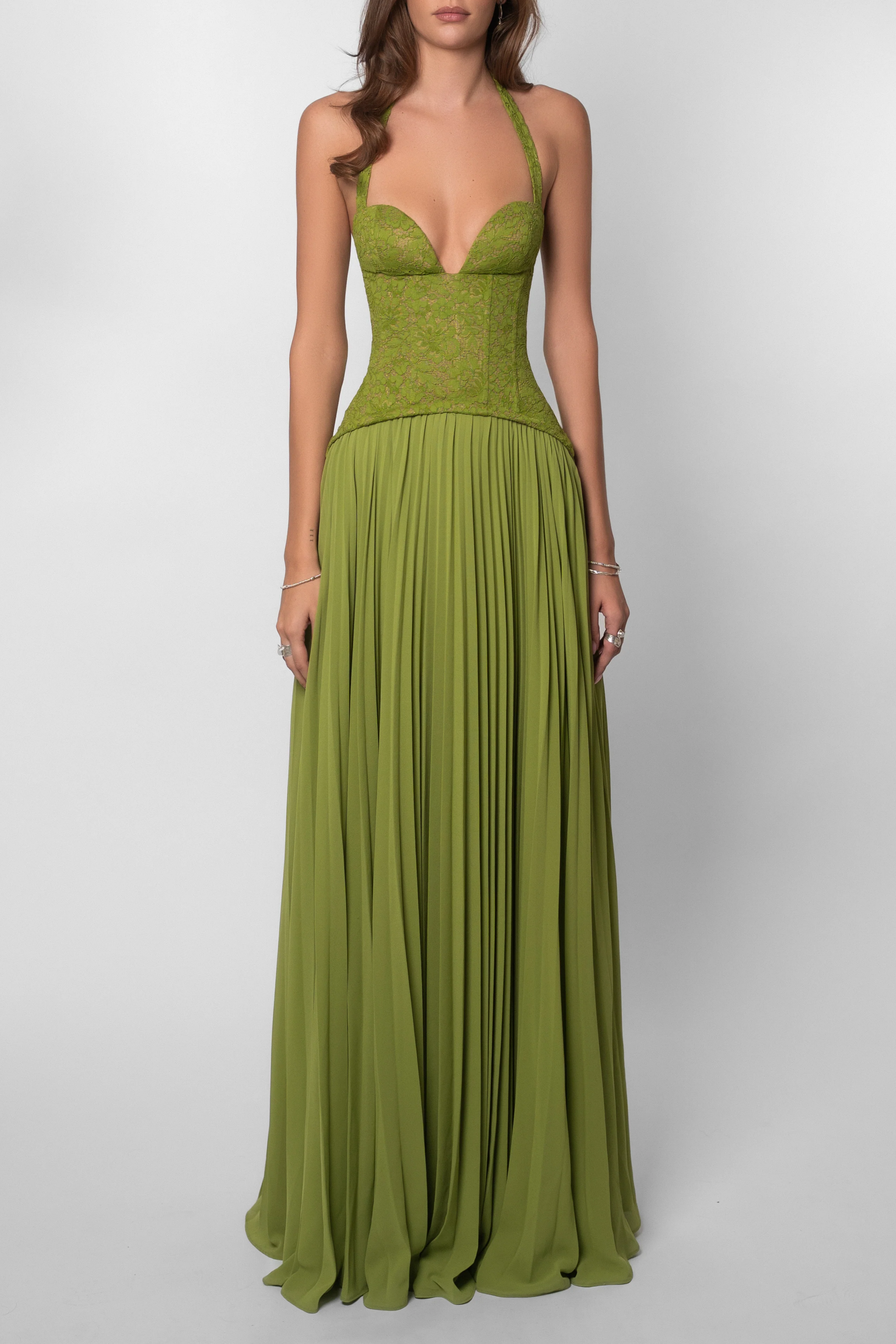 Genevieve | Women's Lace Corset Maxi Wedding Guest Dress