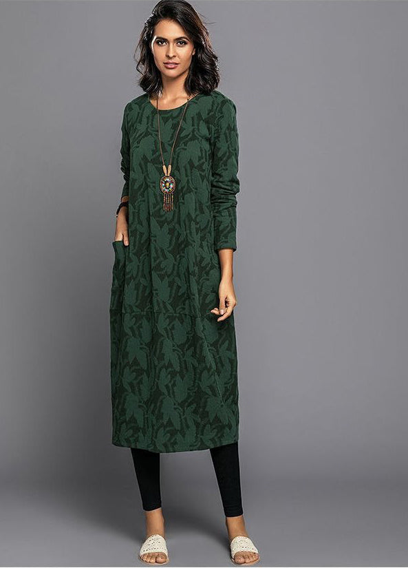 Heather | Women's Long Sleeve Pocket Midi Dress