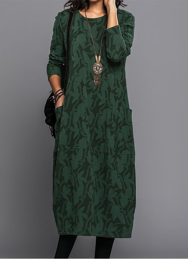 Heather | Women's Long Sleeve Pocket Midi Dress