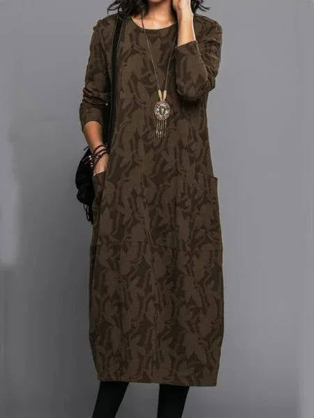 Heather | Women's Long Sleeve Pocket Midi Dress