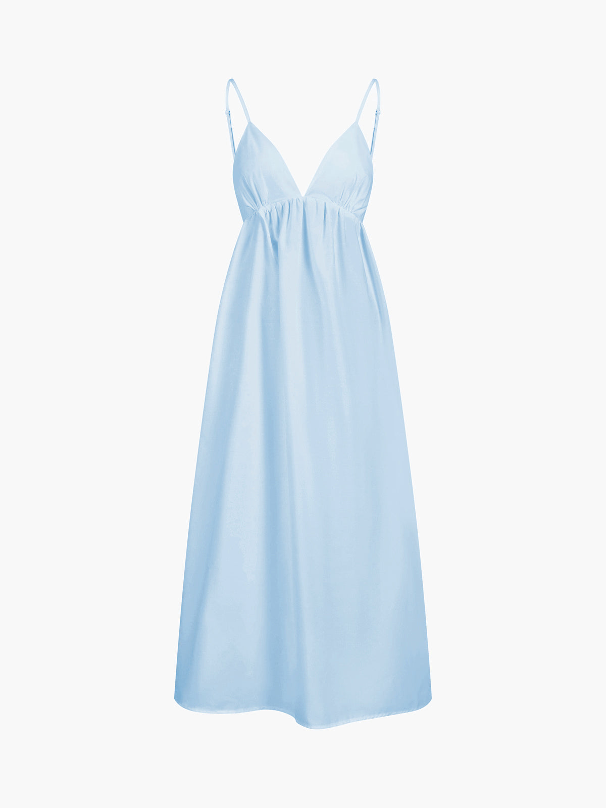 Women's Open Back V-Neck Maxi Summer Dress