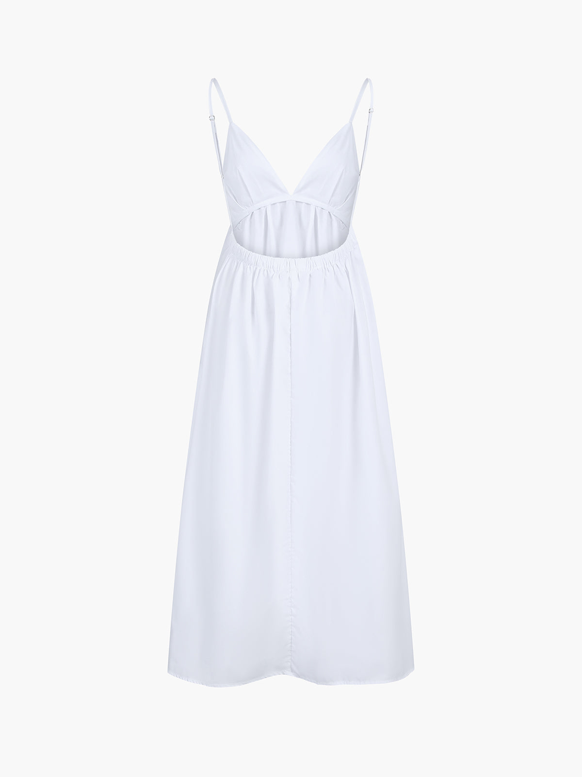 Women's Open Back V-Neck Maxi Summer Dress