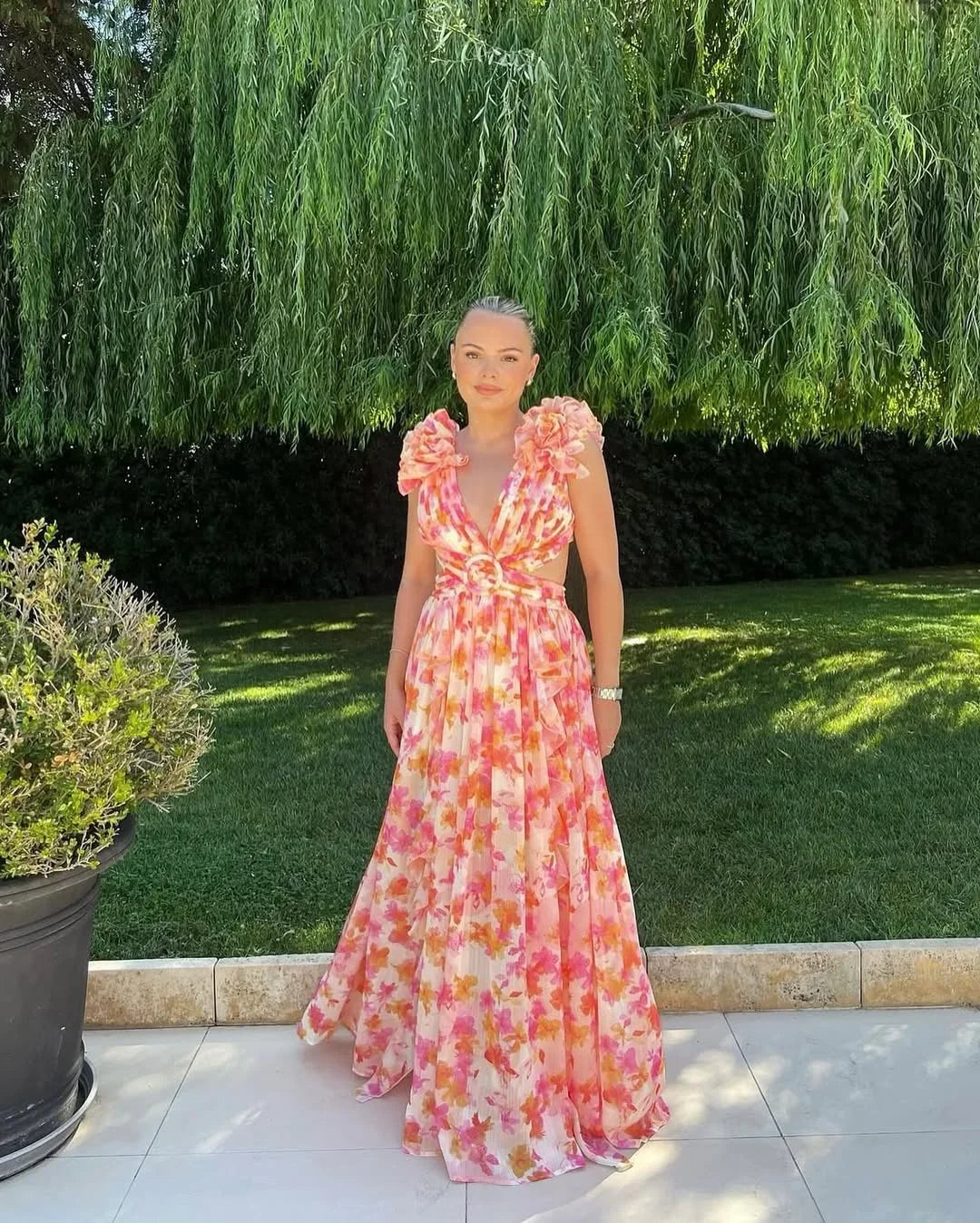 Blythe | Women's Sleeveless Floral Maxi Summer Dress