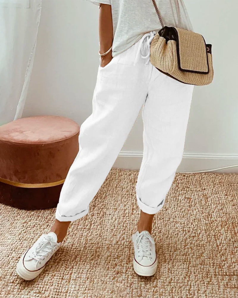 Pearl | Women's Straight Leg Summer Trousers