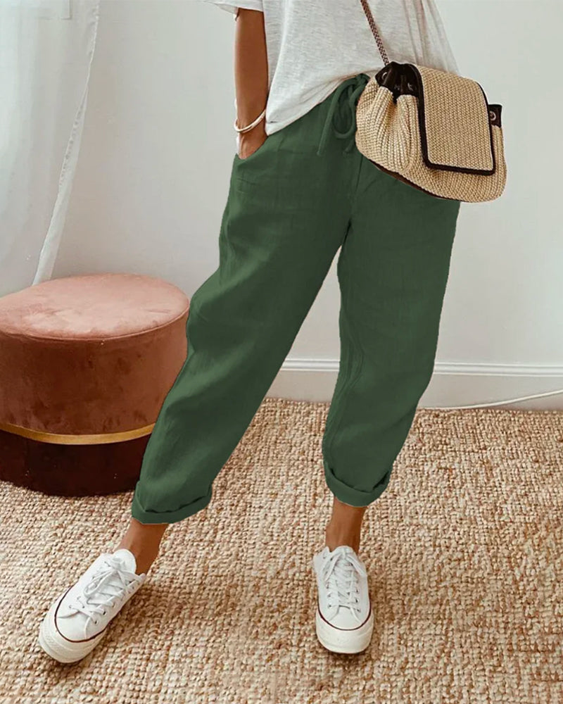 Pearl | Women's Straight Leg Summer Trousers