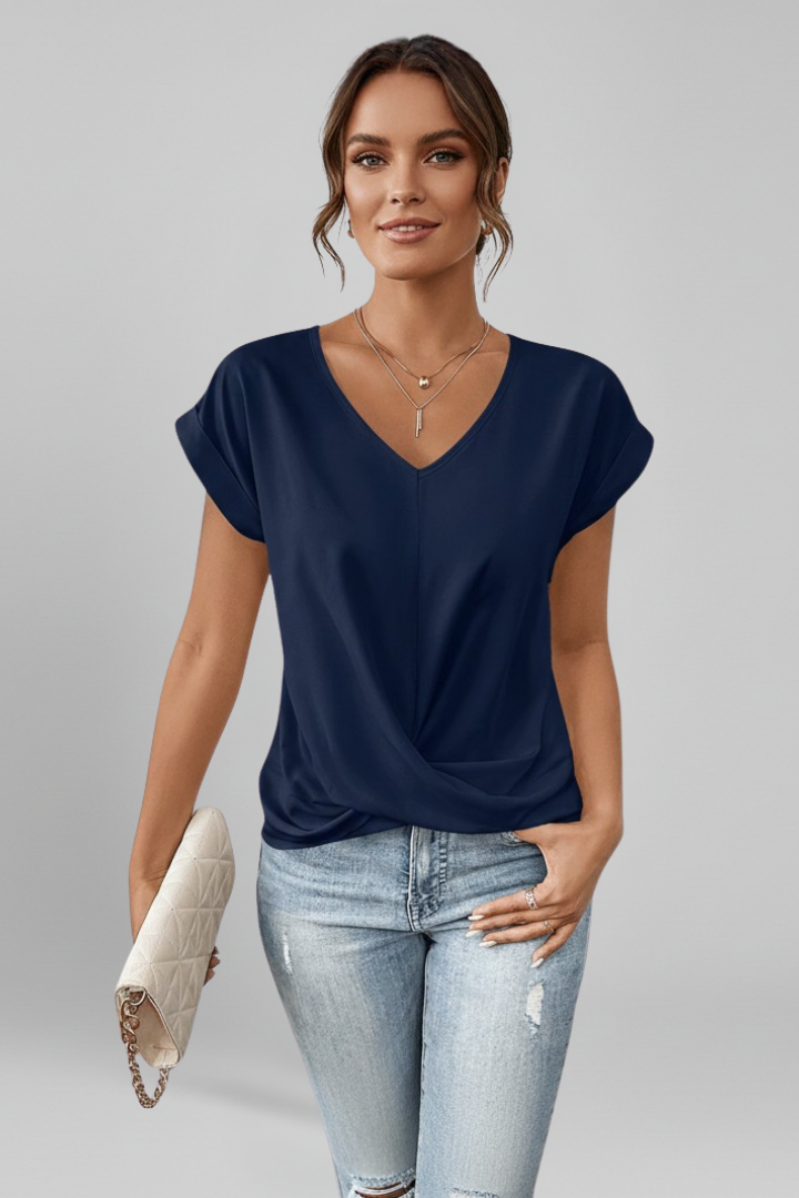 Grace | Women's V-Neck Short Sleeve Blouse