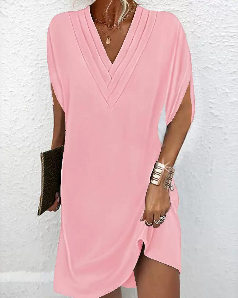 Constance | Women's V-Neck Slit Sleeve Dress