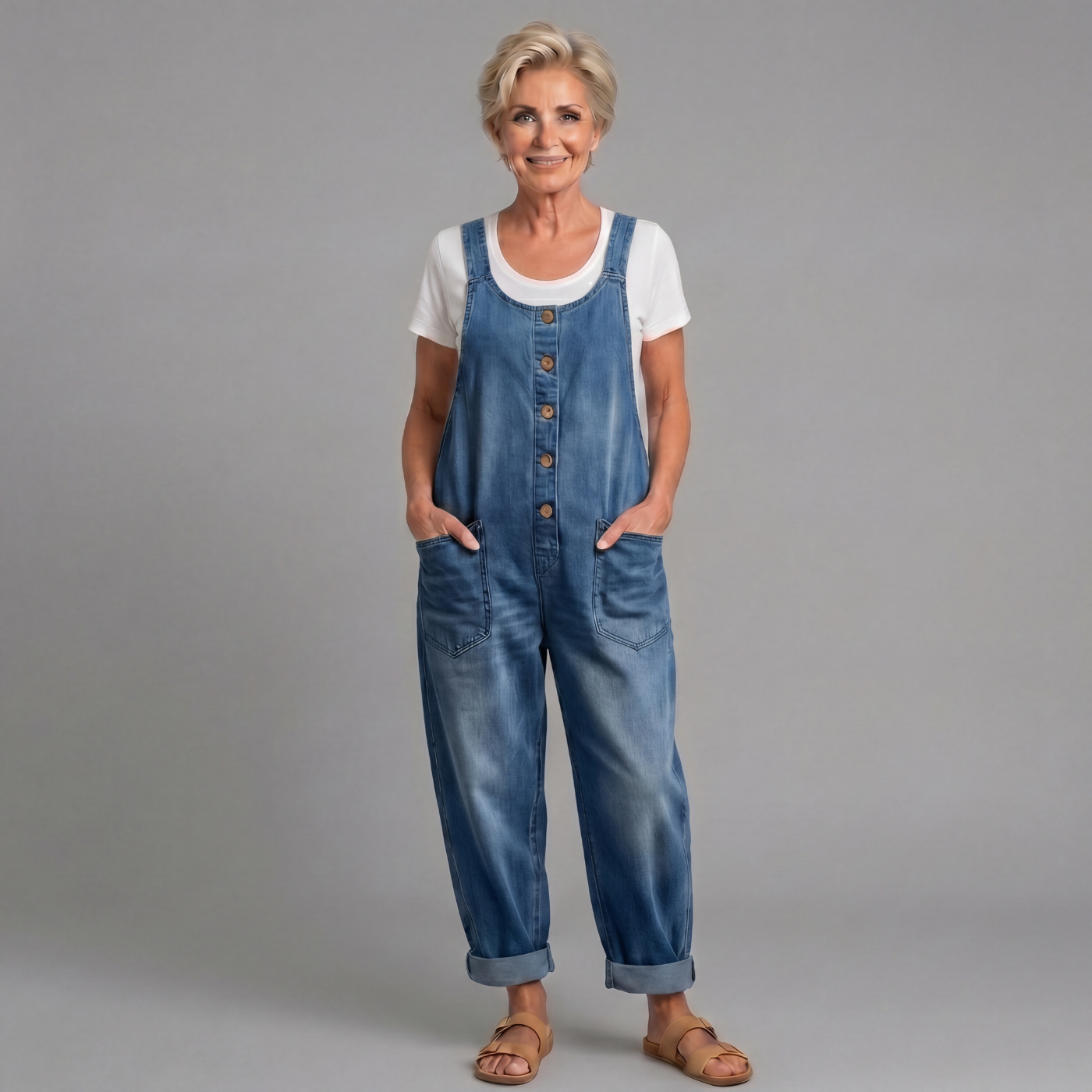 Lottie | Women's Vintage Wide-Leg Overalls