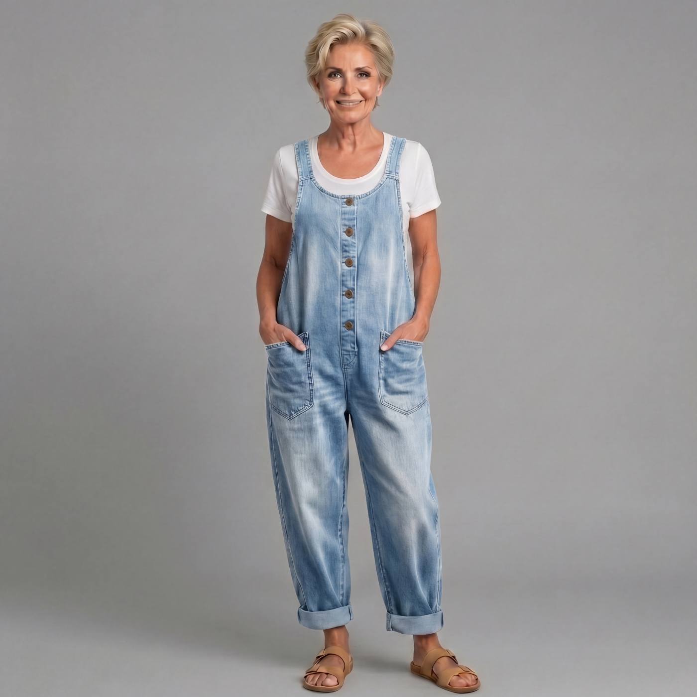Lottie | Women's Vintage Wide-Leg Overalls