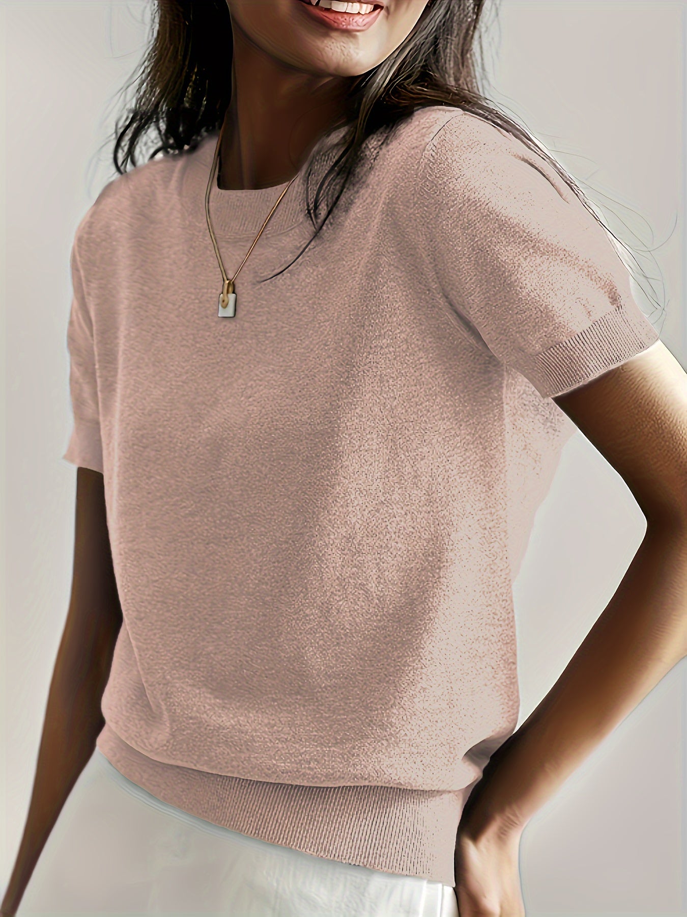 Maude | Women's Short Sleeve Round Neck Summer Top