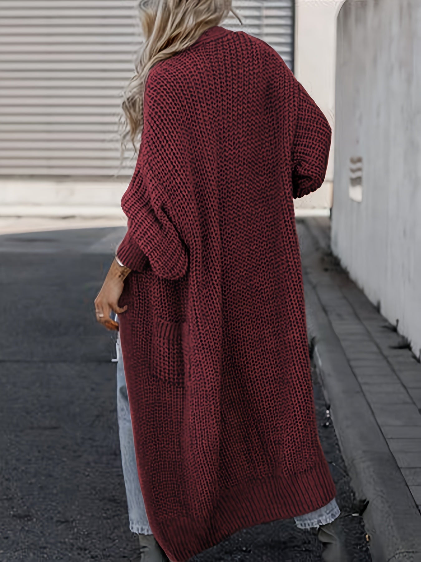 Amelia | Women's Deep V-Neck Ribbed Knit Open Front Cardigan