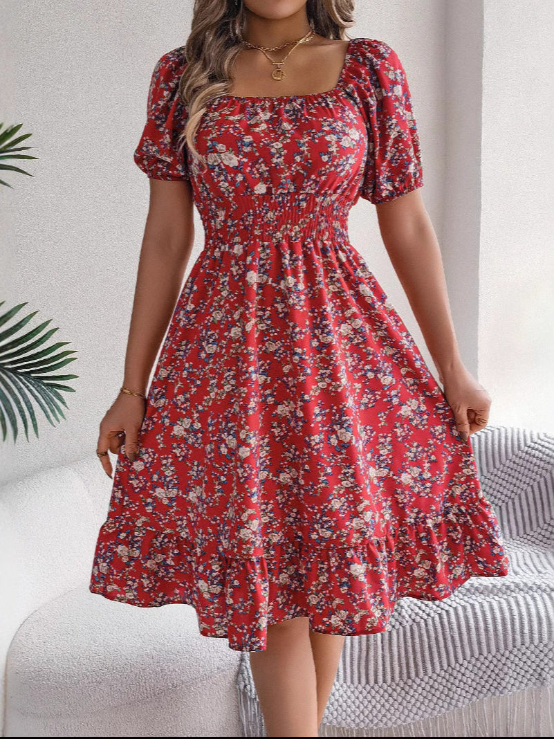 Bonnie | Women's Square Neck Floral Dress