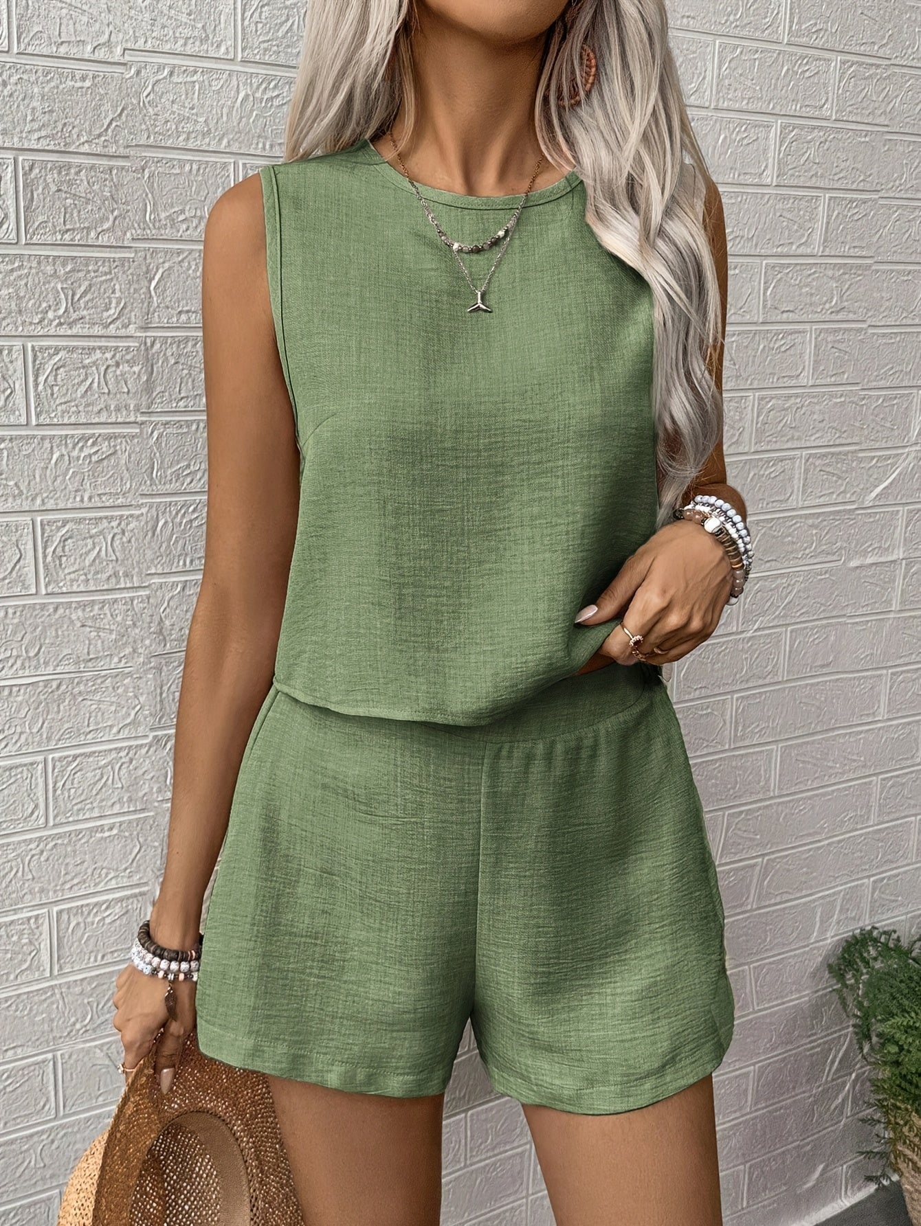Amelia | Women's Sleeveless Top and Shorts Summer Set