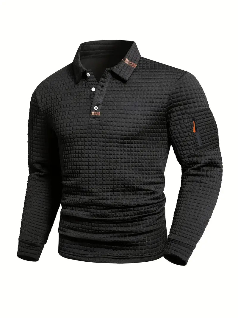 Colin | Men's Long-Sleeve Polo With Sleeve Pocket