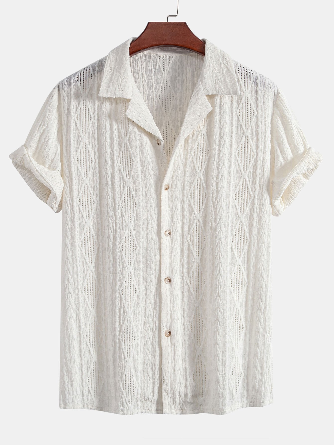 Bertie | Men's Textured Short Sleeve Summer Shirt