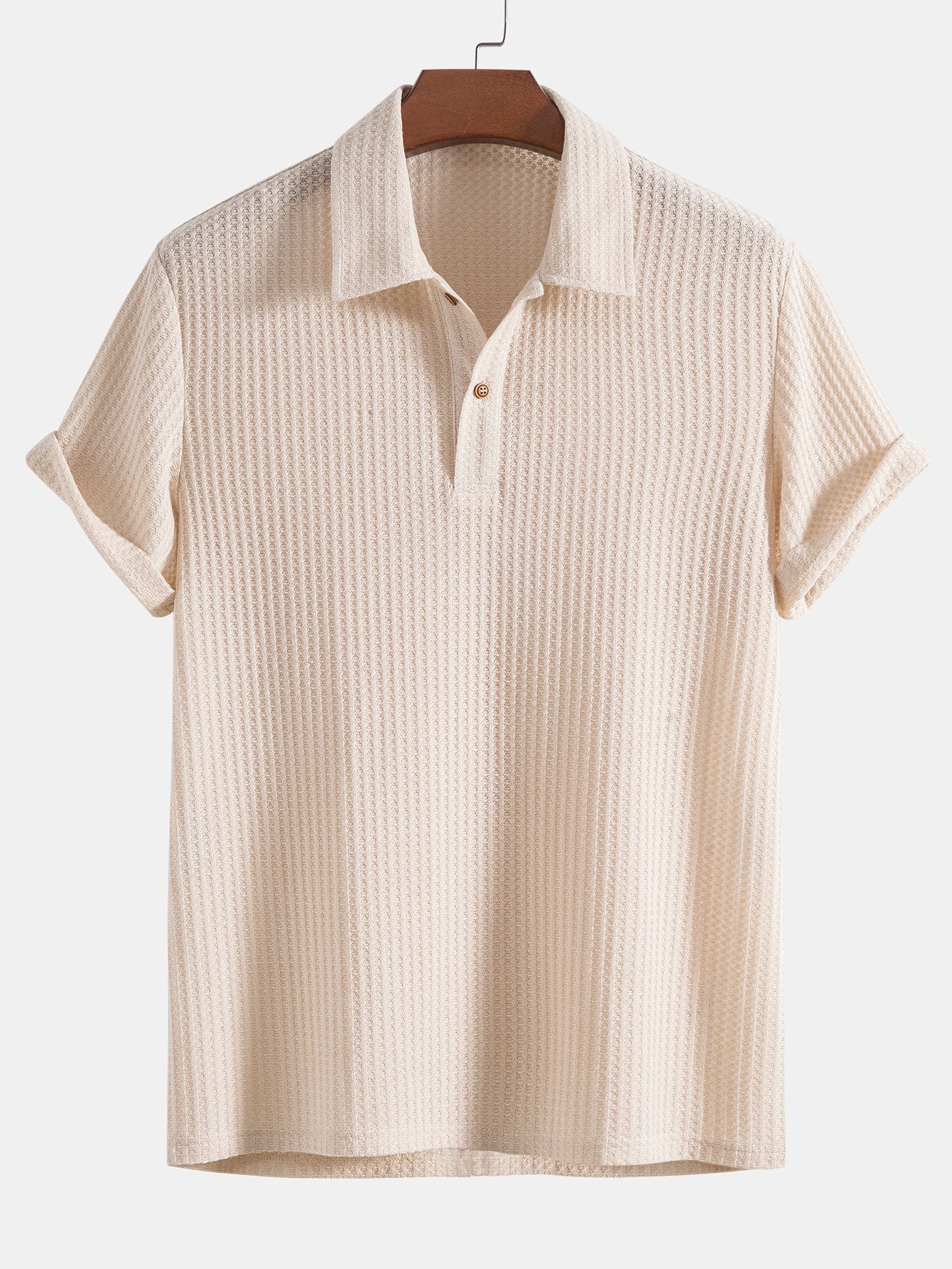 Tobias | Men's Waffle Texture Polo Shirt