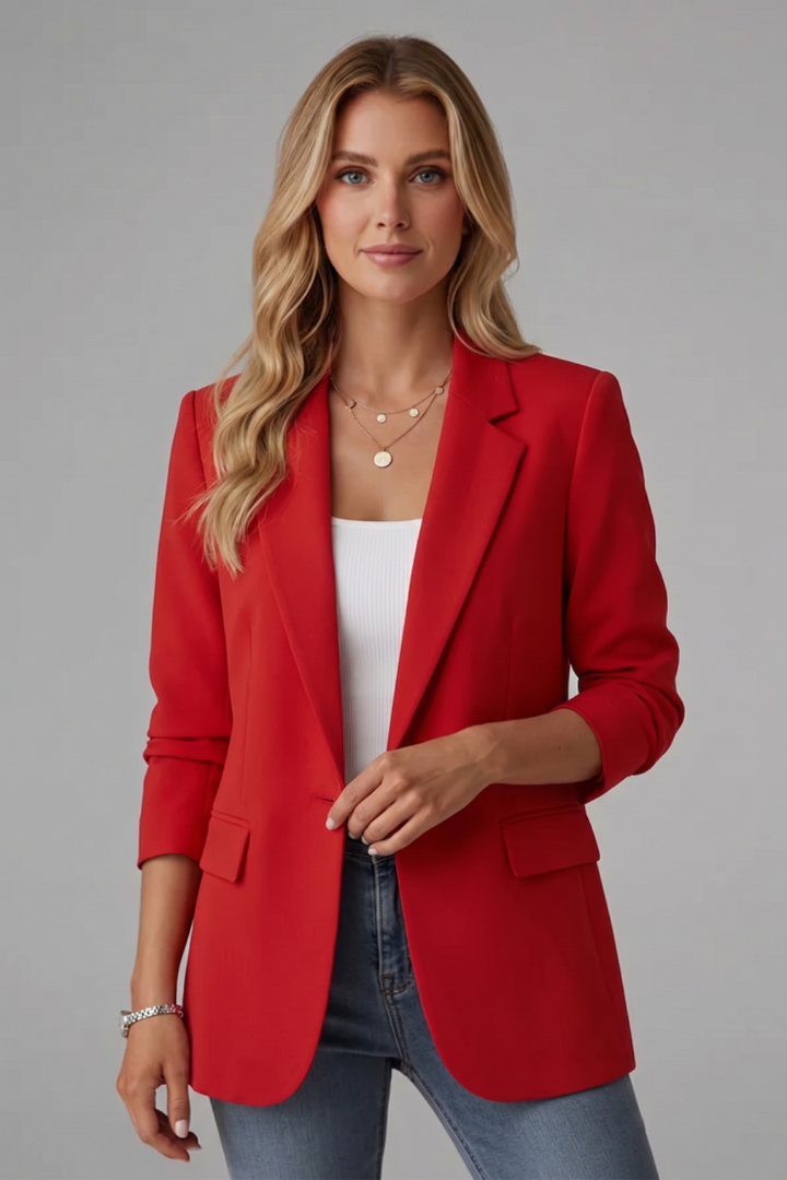 Audrey | Women's Notched Lapel Single Button Blazer