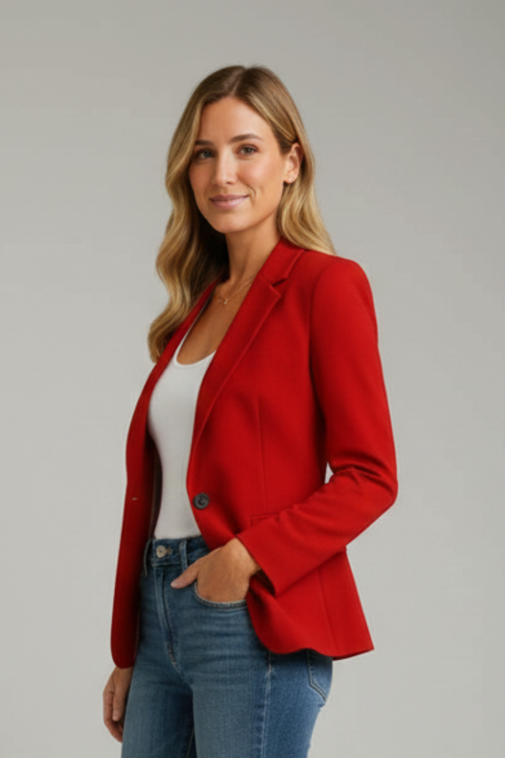 Audrey | Women's Notched Lapel Single Button Blazer