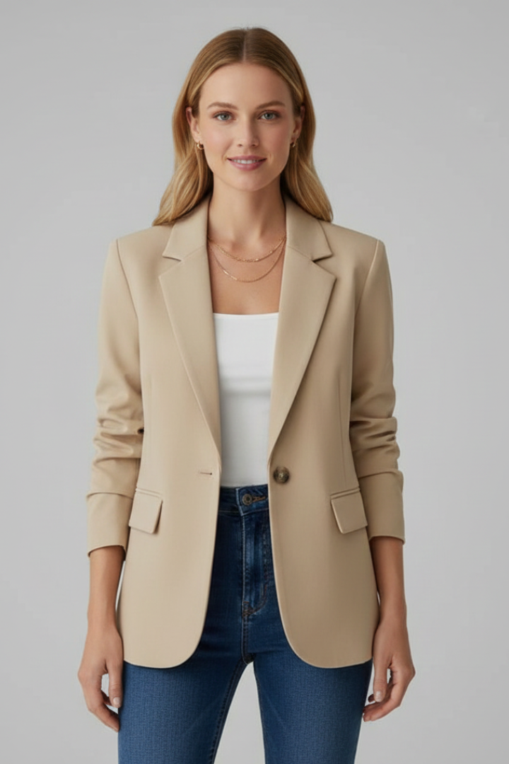 Audrey | Women's Notched Lapel Single Button Blazer