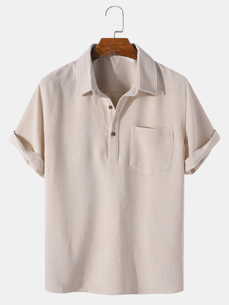 Rowan | Men's Ribbed Short Sleeve Basic Shirt
